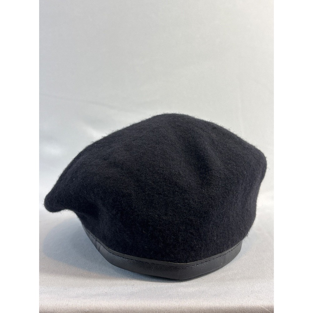 DSCP Bancroft Garrison Collection Black Wool Military Beret Size 18